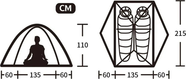 Палатка Naturehike Star-river Si / NH17T012-T-LGRR (серый/красный)