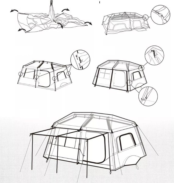 Палатка Naturehike Village 13 / CNH22ZP004-BR