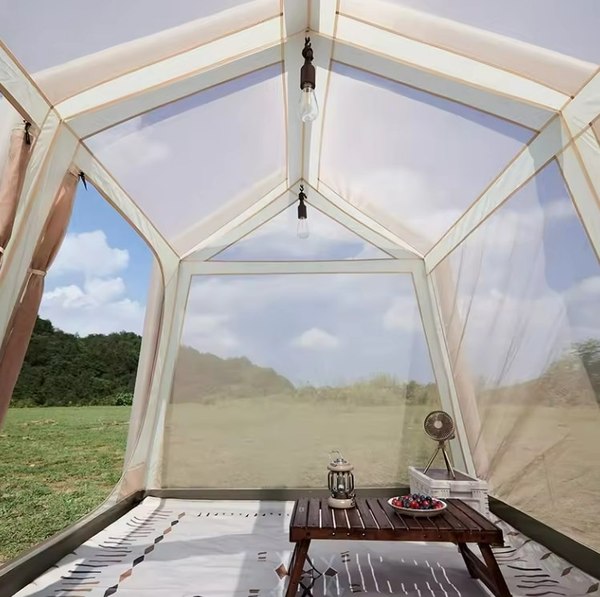 Палатка Naturehike Village 8.5 AIR / CNK2300ZP019-BR (белый/коричневый)