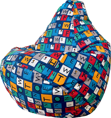 Бескаркасное кресло Flagman Груша Макси XXL Г2.11-04 Буквы - фото