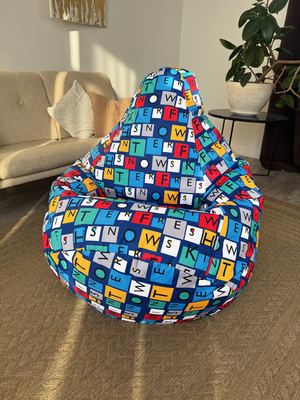 Бескаркасное кресло Flagman Груша Макси XXL Г2.11-04 Буквы