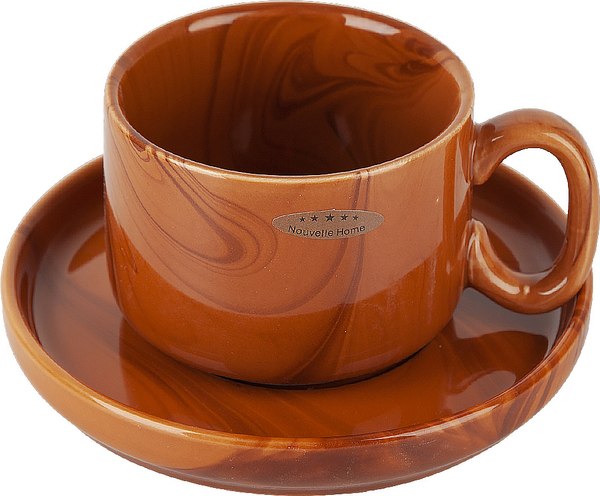 Чашка с блюдцем Nouvelle Wooden Grain / 1730305 - фото