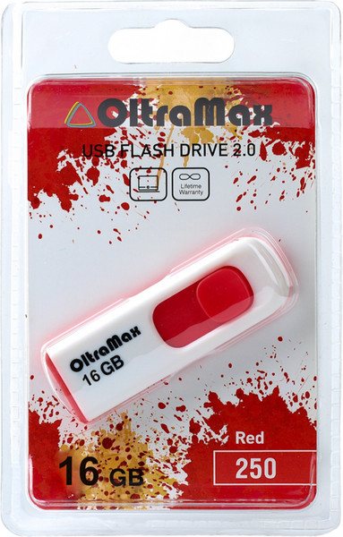 USB flash накопитель Oltramax 250 Red 16GB / OM-16GB-250-Red 