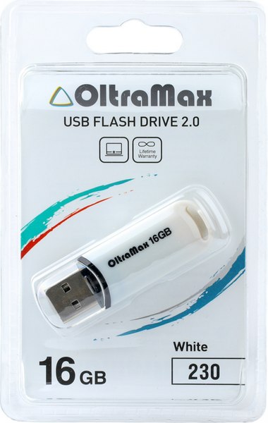 USB flash накопитель Oltramax 230 White 16GB / OM-16GB-230-White