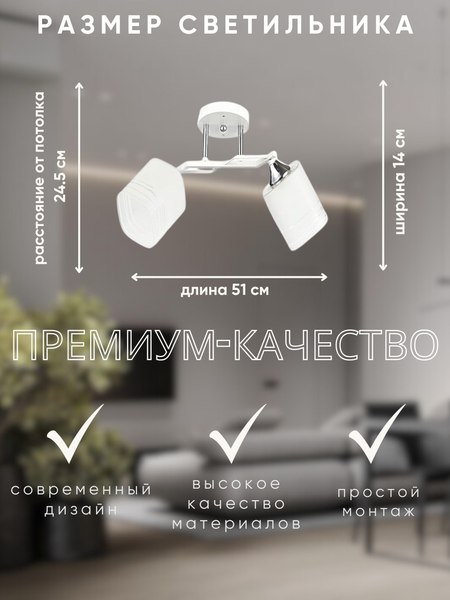 Потолочный светильник Aitin-Pro НПБ 02-2x60-101 / 6288/2