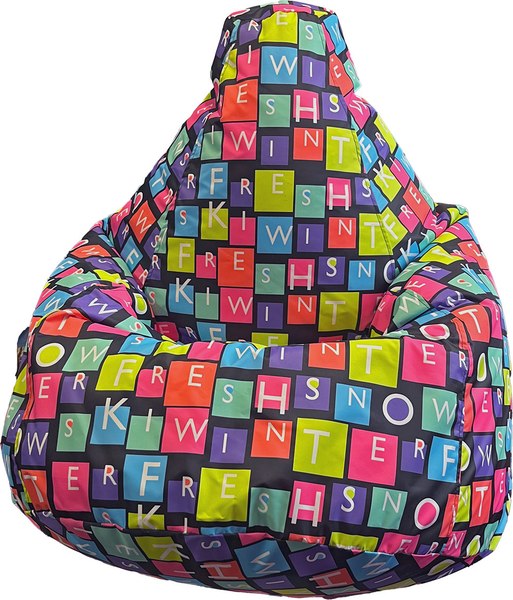 Бескаркасное кресло Flagman Груша Мега XXXL Г3.11-05 Буквы - фото