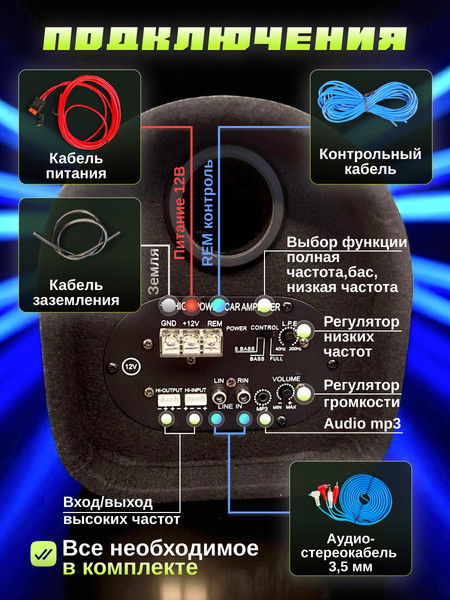 Корпусной активный сабвуфер ProVision WD0301