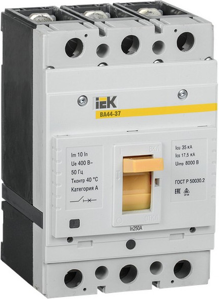 Выключатель автоматический IEK ВА44-37 3Р 250А 35кА / SVA4410-3-0250-35 - фото