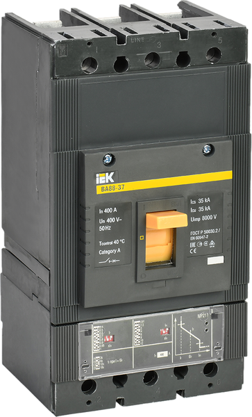 Выключатель автоматический IEK ВА88-37 3Р 400А 35кА / SVA41-3-0400 - фото