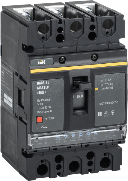 Выключатель автоматический IEK ВА88-35 3Р 250А 35кА / SVA31-3-0250-02 - фото