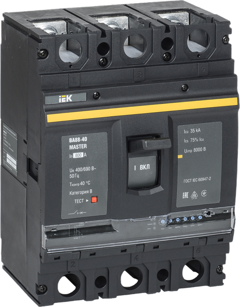 Выключатель автоматический IEK ВА88-40 3Р 800А 35кА / SVA51-3-0800-02 - фото