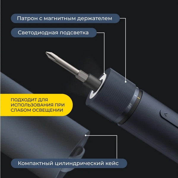 Электроотвертка HOTO Straight Handle Electric Screwdriver QWLSD001 / HTE0001GL (синий)