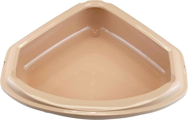 Туалет-лоток ZooM Угловой с рамкой глубокий / 2912беж