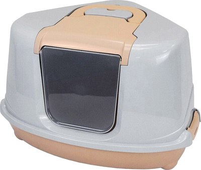 Туалет-домик ZooM Угловой / 2937беж-св.сер - фото