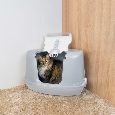 Туалет-домик ZooM Угловой / 2937св.сер