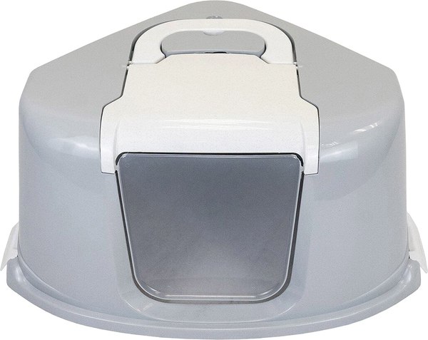 Туалет-домик ZooM Угловой / 2937т.сер-св.сер