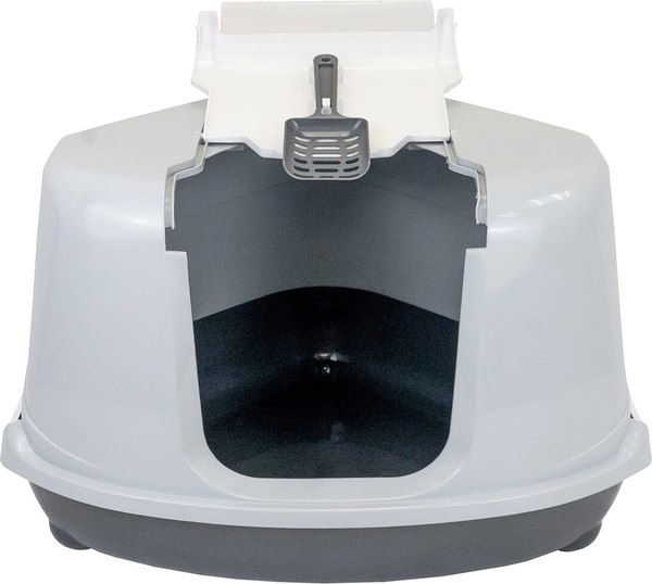 Туалет-домик ZooM Угловой / 2937т.сер-св.сер