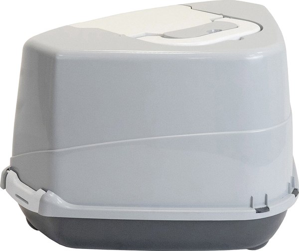 Туалет-домик ZooM Угловой / 2937т.сер-св.сер