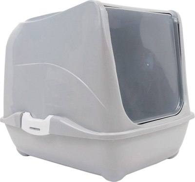 Туалет-домик ZooM Малый закрытый с дверцей / 2929св-сер - фото