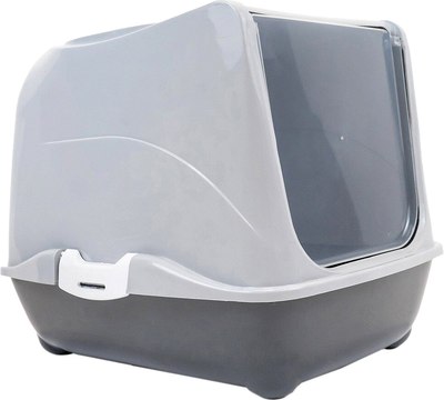 Туалет-домик ZooM Малый закрытый с дверцей / 2929сер - фото
