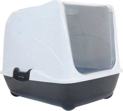 Туалет-домик ZooM Малый закрытый с дверцей / 2929черн-мрамор - фото