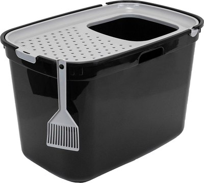 Туалет-домик ZooM Закрытый с верхним входом / 2932черн - фото