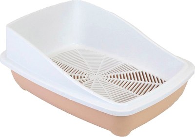 Туалет-лоток ZooM Третий с высоким бортом и сеткой / 2903беж - фото