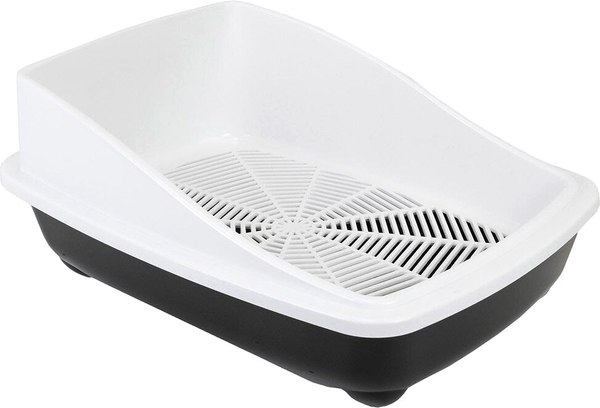 Туалет-лоток ZooM Третий с высоким бортом и сеткой / 2903черн - фото