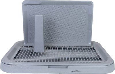 Туалет-лоток Дарэленд Виконт малый со столбиком и стенкой / 2938св-сер