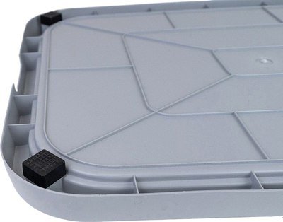 Туалет-лоток Дарэленд Виконт малый со столбиком и стенкой / 2938св-сер