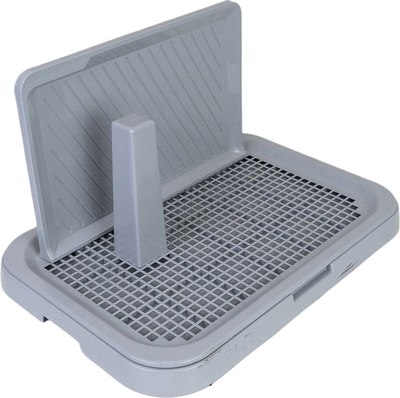 Туалет-лоток Дарэленд Виконт малый со столбиком и стенкой / 2938св-сер