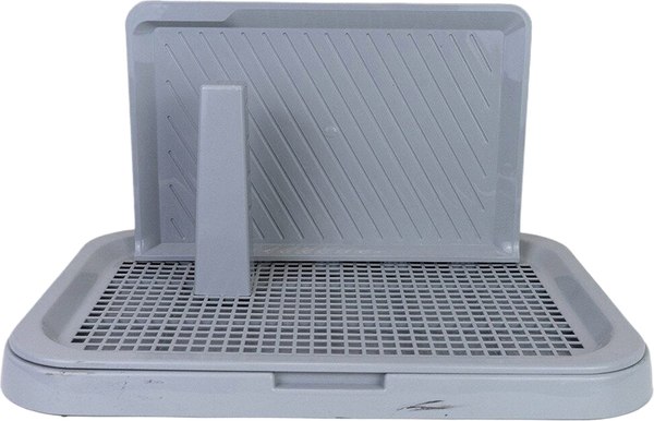 Туалет-лоток Дарэленд Виконт средний со столбиком и стенкой / 2939св-сер