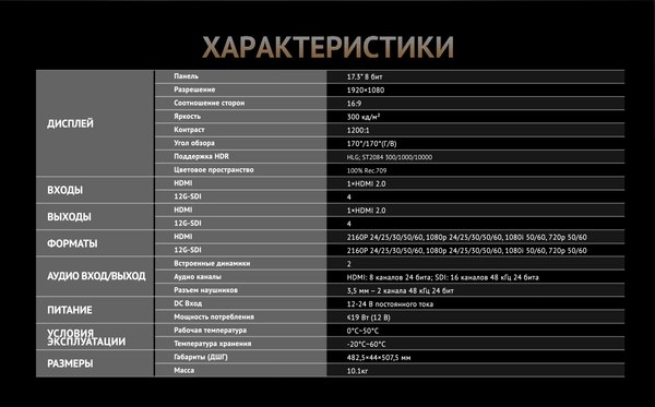 Монитор для камеры Avmatrix RMM1731-12G / 31874