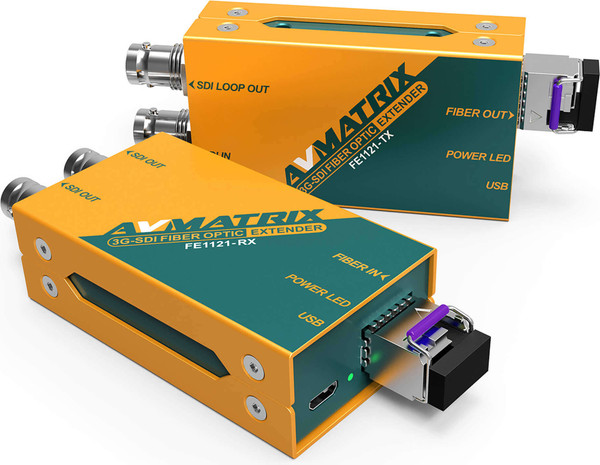 Комплект удлинителя приемопередатчика видеосигнала Avmatrix FE1121 3G-SDI 20км / 30000 - фото