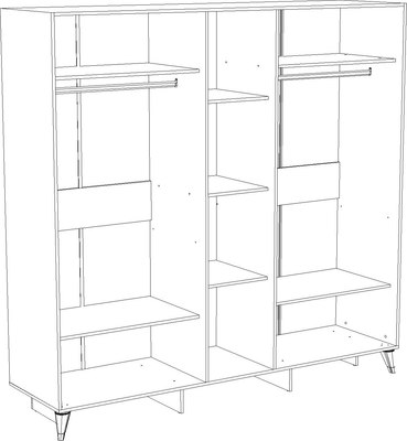 Шкаф Кастанье Монреаль 5-ти створчатый СП 041-01
