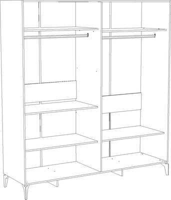 Шкаф Кастанье Теона-4 4-х створчатый СП 030-01