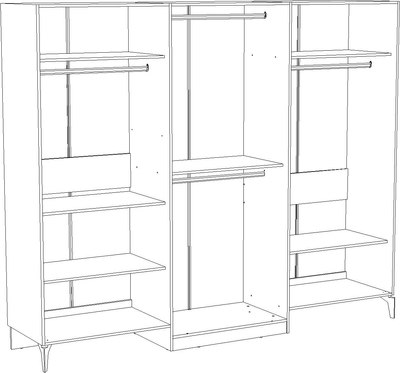 Шкаф Кастанье Теона-6 6-ти створчатый СК 003-01