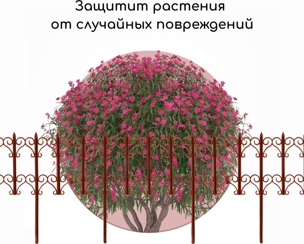 Изгородь декоративная Кострома Пластик Классика 25x180см 5 секций