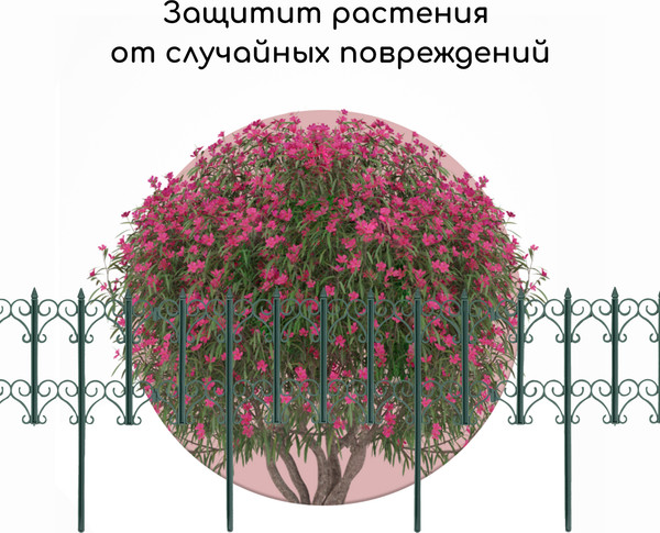 Изгородь декоративная Кострома Пластик Классика 25x180см 5 секций