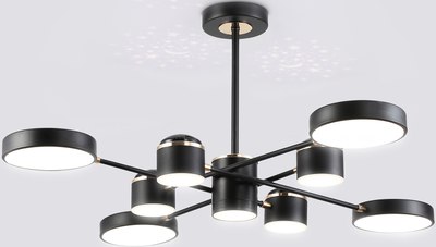 Люстра Ambrella FL51629/9+4 BK/FGD (черный/золото) - фото