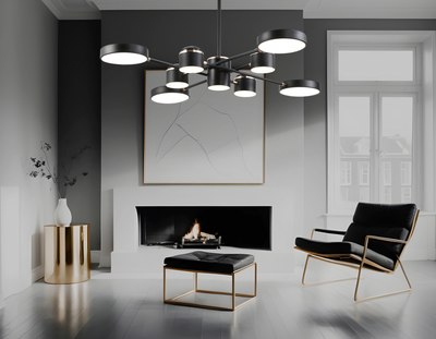 Люстра Ambrella FL51629/9+4 BK/FGD (черный/золото)