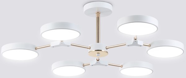 Люстра Ambrella FL516333/6 WH/FGD - фото