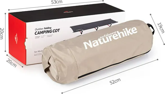 Раскладушка туристическая Naturehike XJC04 190х65х38см / NH19JJ006-KH
