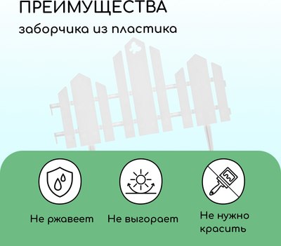Изгородь декоративная Кострома Пластик Чудный сад 25x270см 5 секций