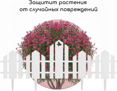 Изгородь декоративная Кострома Пластик Чудный сад 25x270см 5 секций