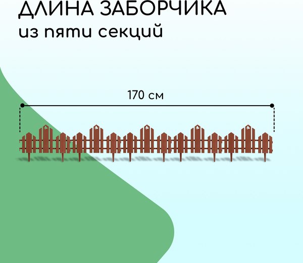 Изгородь декоративная Кострома Пластик Чудный сад 25x270см 5 секций