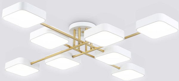 Люстра Ambrella FL516346/8 WH/GD (белый/золото) - фото
