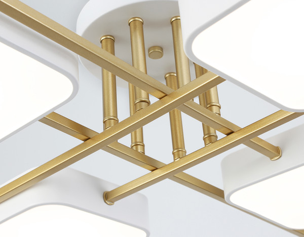 Люстра Ambrella FL516346/8 WH/GD (белый/золото)