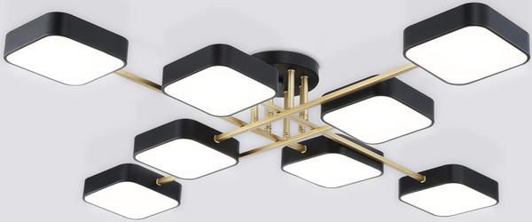 Люстра Ambrella FL516348/8 BK/GD - фото