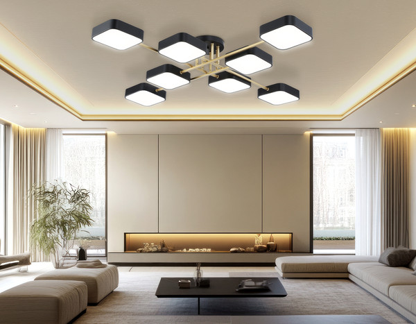 Люстра Ambrella FL516348/8 BK/GD